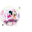 22 inch-es Bubbles Disney Bubbles Minnie Mouse Első Szülinapi Lufi - 56 cm
