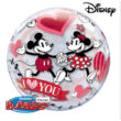 22 inch-es Mickey&Minnie I Love You Szerelmes Bubbles Lufi - 56 cm