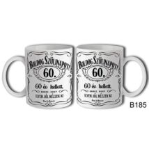 Jack Daniels Boldog 60. Születésnapot felíratú bögre