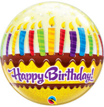 22 inch-es Bubbles Birthday Candles and Frosting Szülinapi Bubbles Lufi