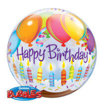 22 inch-es Birthday Balloons & Candles Szülinapi Bubble Lufi