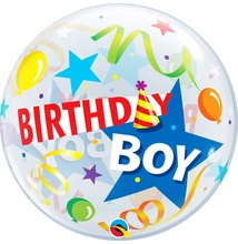 22 inch-es Bubbles Birthday Boy Party Hat Szülinapi Bubbles Lufi