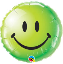 Zöld Mosolygós Arc - Smile Face Green Fólia Léggömb