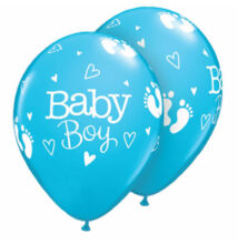 Baby Boy Footprints & Hearts Robins Egg Blue Lufi - 28 cm