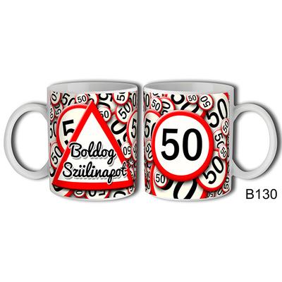 Kressz Tábla 50 felíratú bögre