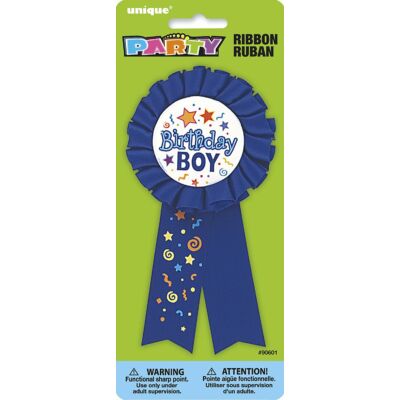 Kitűző - Birthday Boy Feliratú Szülinapi Szalagos Parti Kitűző