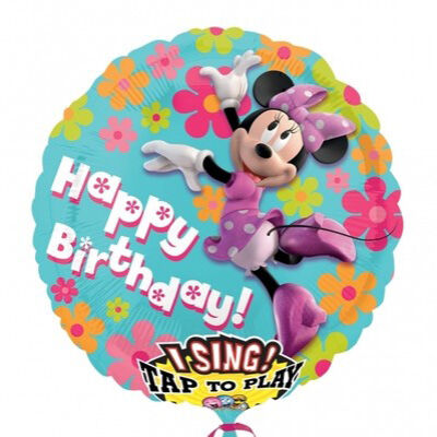 Minnie Mouse Éneklő Szülinapi Fólia Lufi