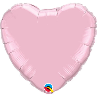 Gyöngyház Rózsaszín - Pearl Pink Szív Fólia Léggömb