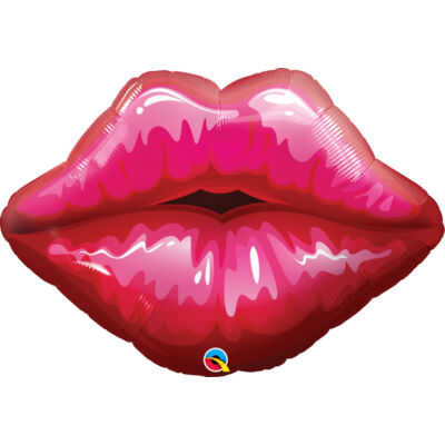 Piros Száj - Big Red Kissey Lips Szerelmes Super Shape Fólia Léggömb