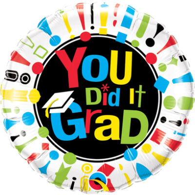 You Did It Grad! Ballagási Fólia Léggömb
