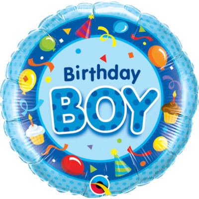 Szülinapos Fiú Kék - Birthday Boy Blue Születésnapi Fólia Léggömb