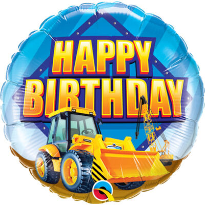 Markolóautó - Birthday Construction Zone Születésnapi Fólia Léggömb