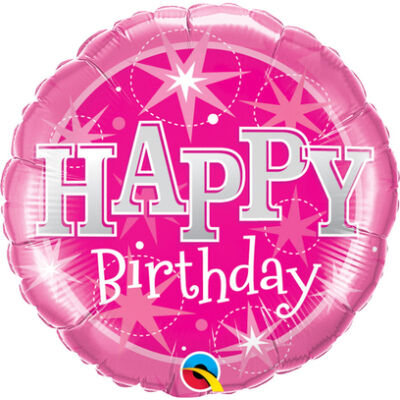 Birthday Pink Csillogó Születésnapi Fólia Léggömb