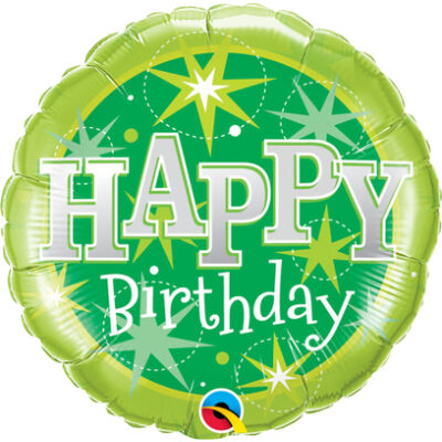 Birthday Zöld Csillogó Születésnapi Fólia Léggömb