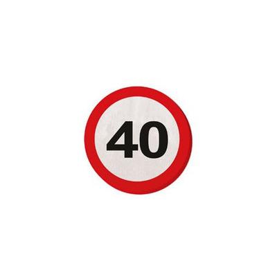 40-es Számos Szülinapi Parti Szalvéta - 30 cm, 20 db-os