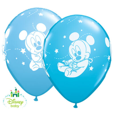 Baby Mickey Stars Pale Blue & Robin's Egg Blue Lufi - 28 cm